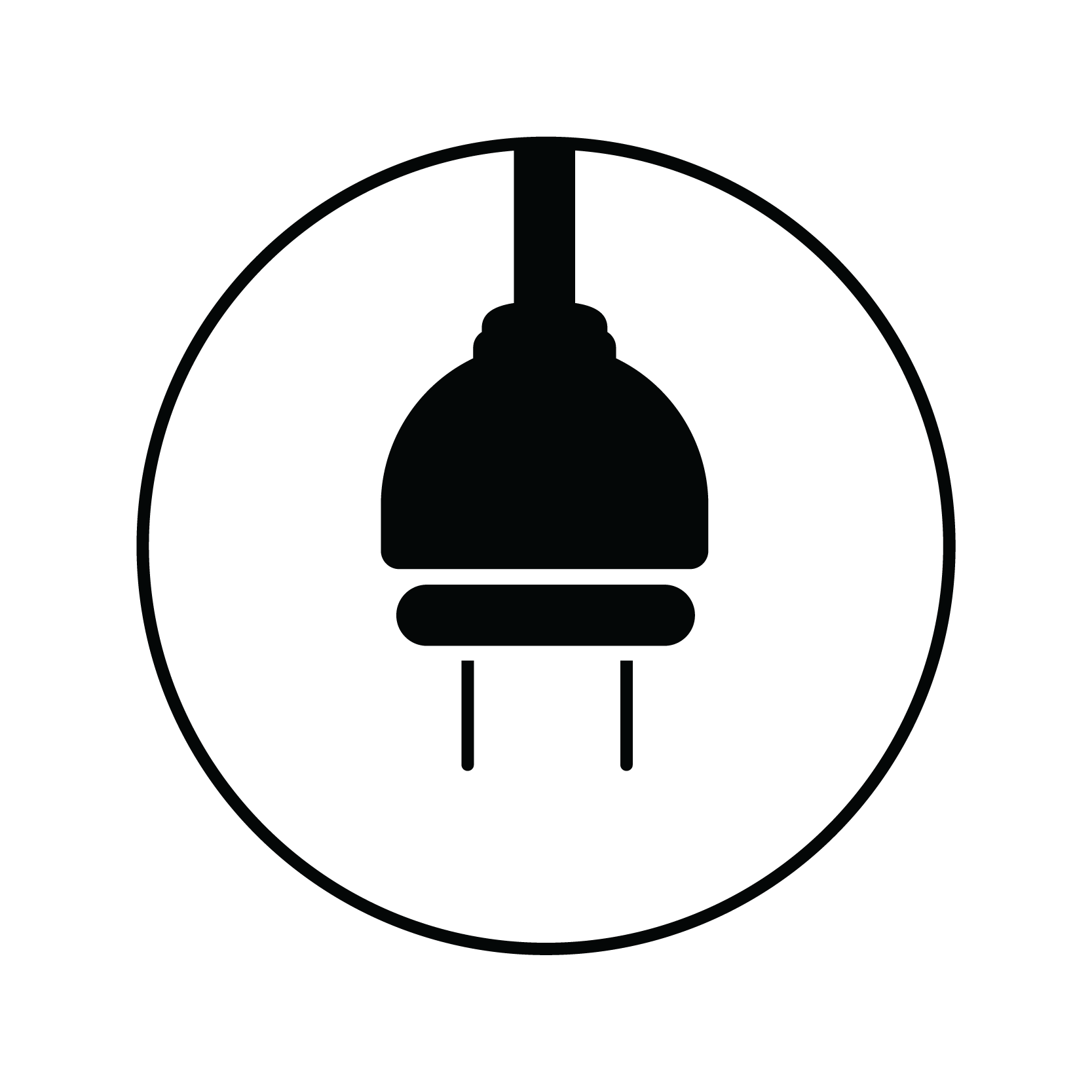 black electrical plug icon