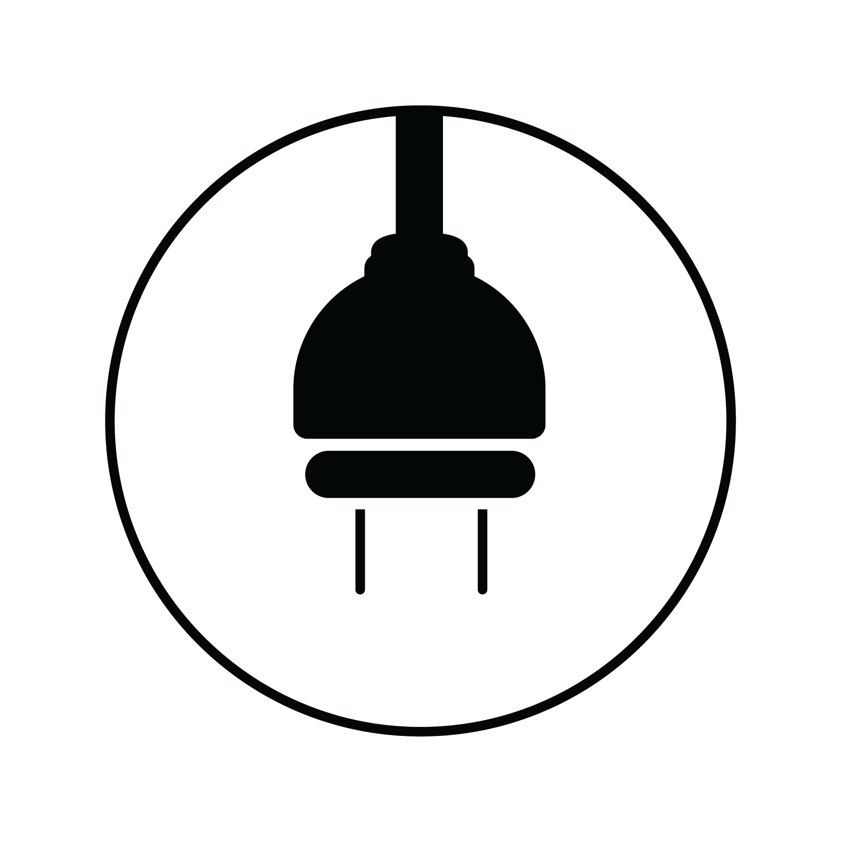 black electrical plug icon