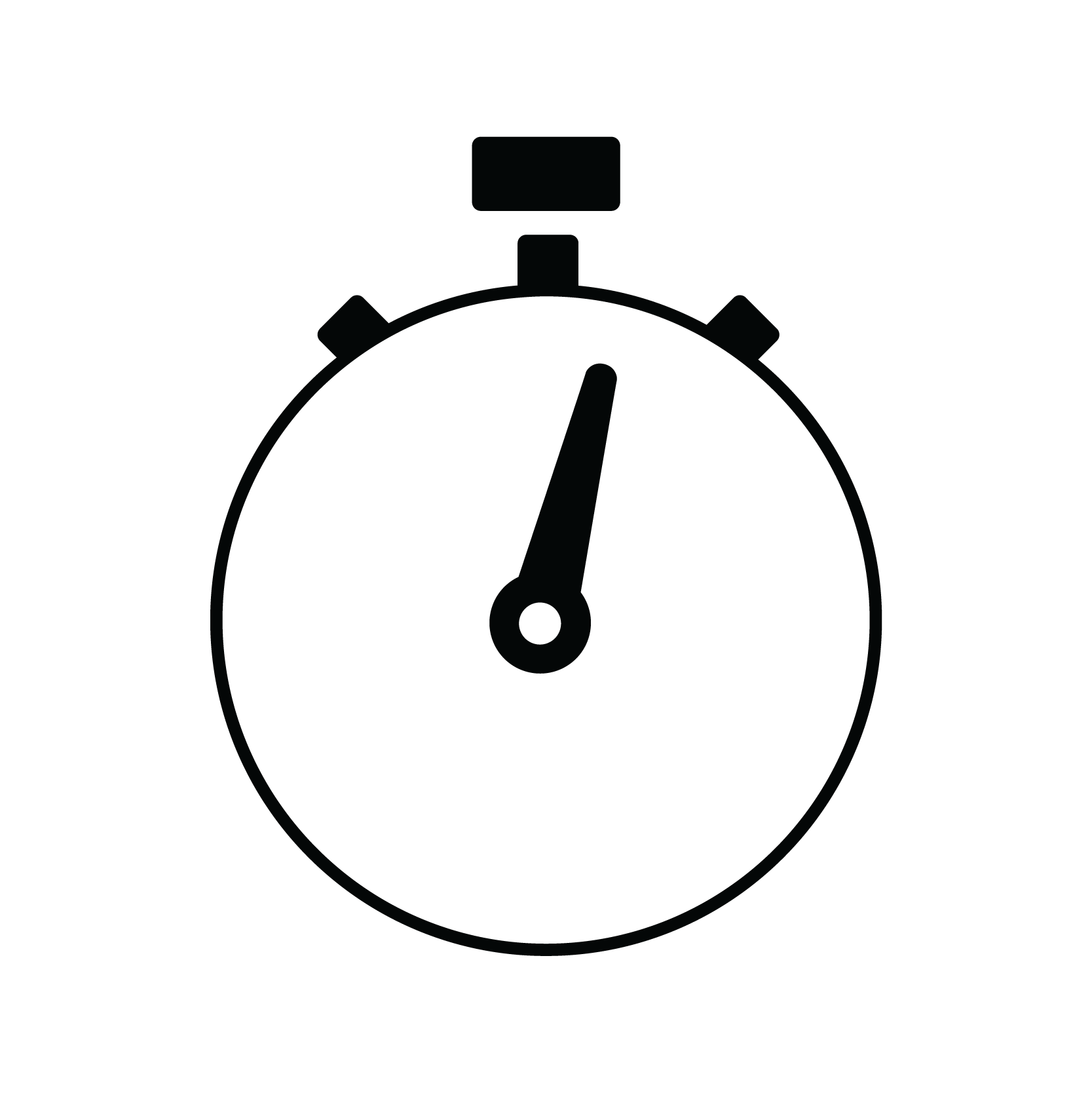 black stopwatch icon​