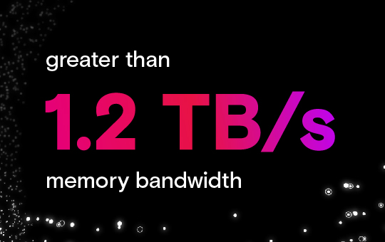 greater than 1.2TB/S memory bandwidth